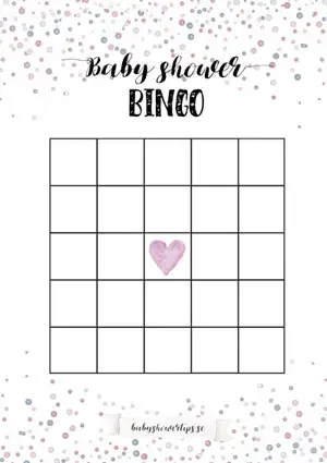 Babyshower bingo lekformulär