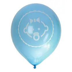 Blåa ballonger till babyshower