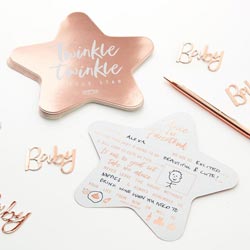 Baby shower advice cards