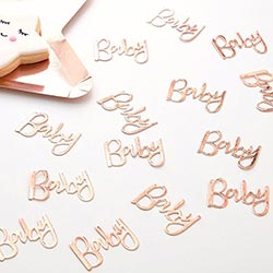 Konfetti som dekoration till babyshower