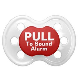 Napp med texten "Pull to sound alarm""