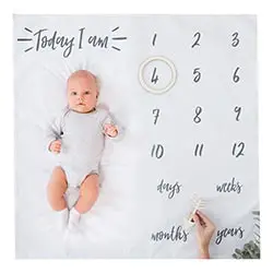 Filt med siffror för bebisens ålder