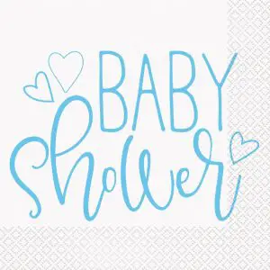 Servetter Babyshower Ljusblå